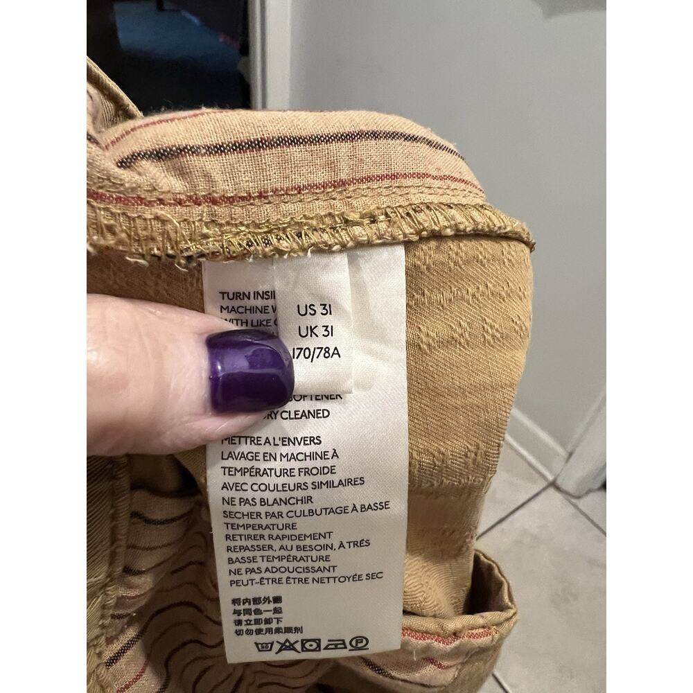 Anthropologie High Waist Pants Women's Size M Cedar Brown Tapered Leg - Picture 8 of 11